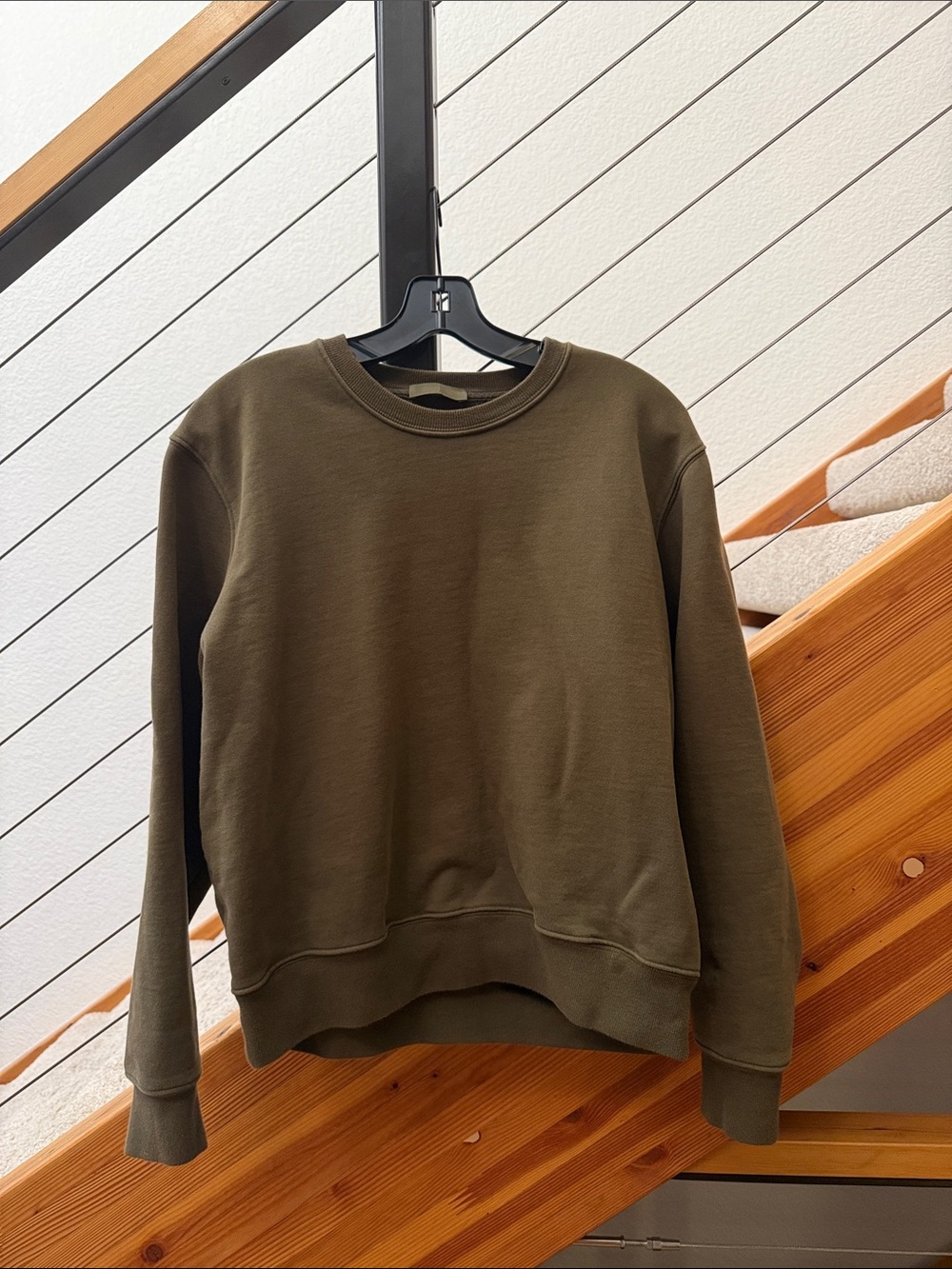 WARDROBE.NYC Olive Green Crewneck Sweatshirt Sz M